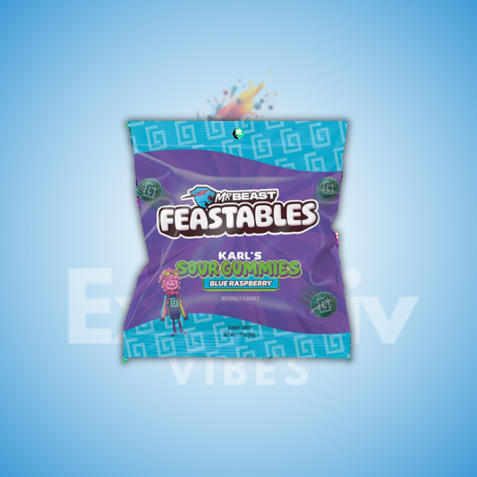 Feastables Karl Gummies Sour Blue Raspberry